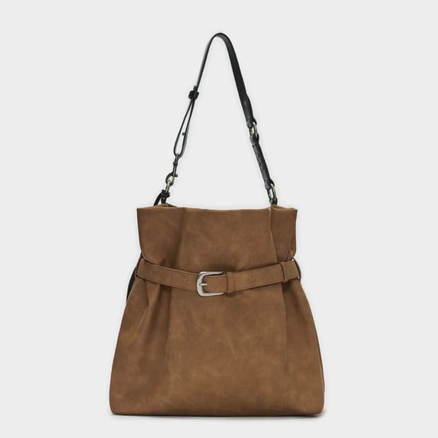 썬번프로젝트 Rivet Belted Big Bag (BEIGE)