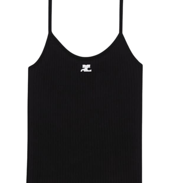 (W) 꾸레쥬 니티드 탱크탑 리에디션 블랙