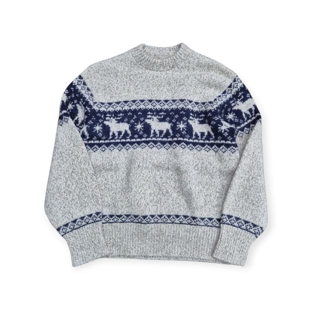 빈티지 사슴 스웨터