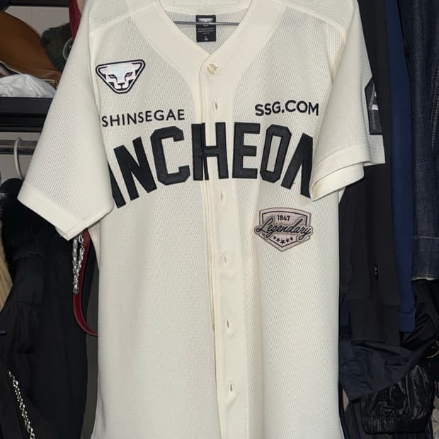 SSG 랜더스 인천군 어센틱 유니폼 L(100) - 마킹 최지훈