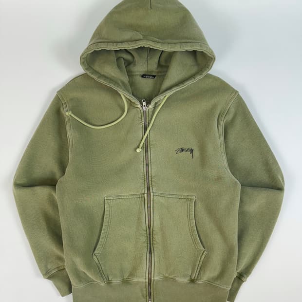 스투시 피그먼트 다이 후드집업 M