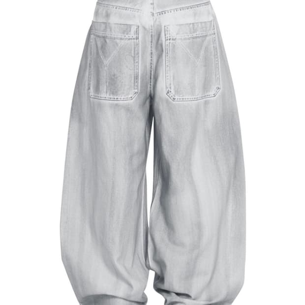 RAW HEM STITCHED WIDE VOLUME PANTS - DIR