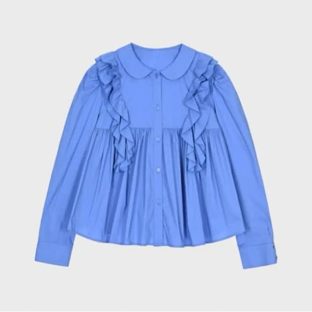 코스모스 러플 블라우스