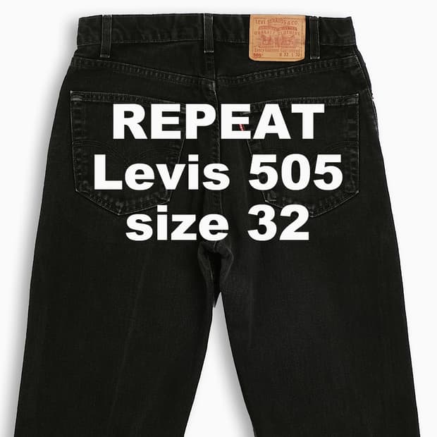 빈티지 리바이스 505 흑청 90s USA 32 인치 LV5053321