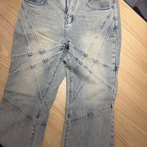 비슬로우 퍼플 데님팬츠 34사이즈 새상품