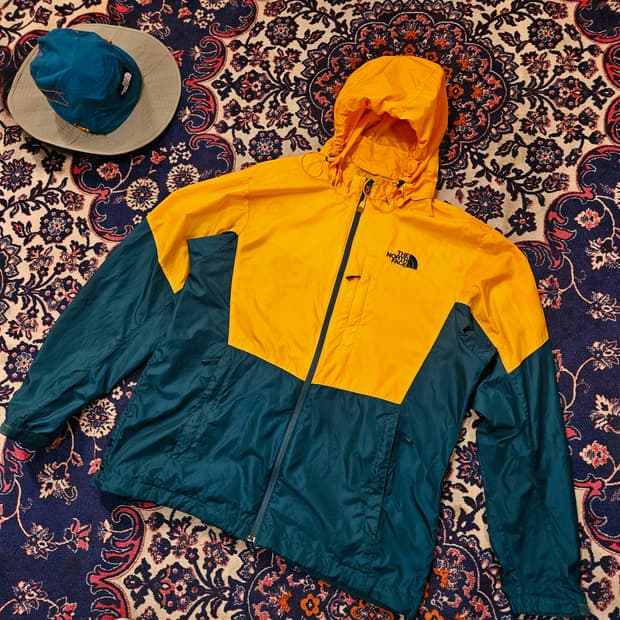 노스페이스 빈티지 컬러블럭 경량 바람막이 L size
