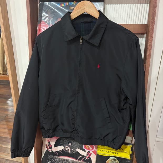 폴로 랄프로렌 헤링턴 자켓 블랙/레드