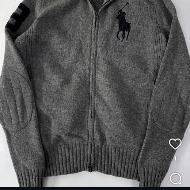 구해요) 폴로 랄프로렌 빅포니 그레이 니트집업