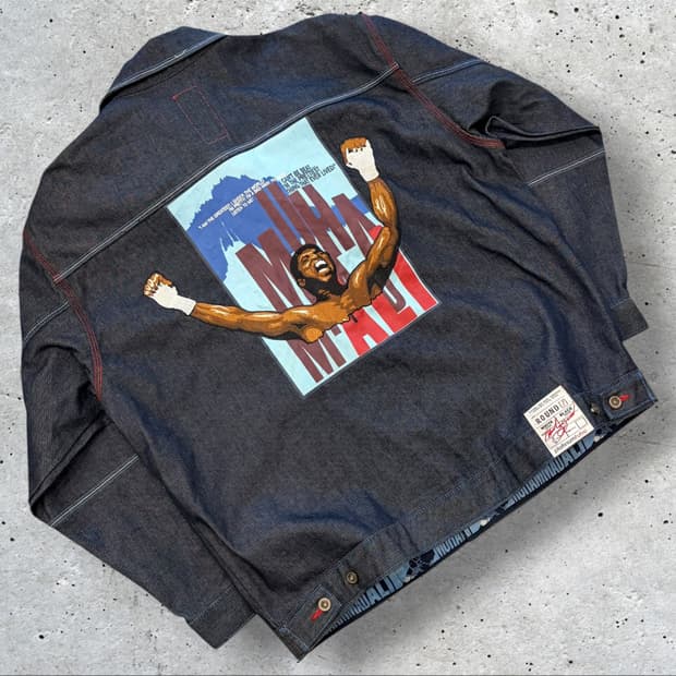 [M] 90s FUBU 플래티넘 푸부 무하마드 알리 데님 자켓 D679