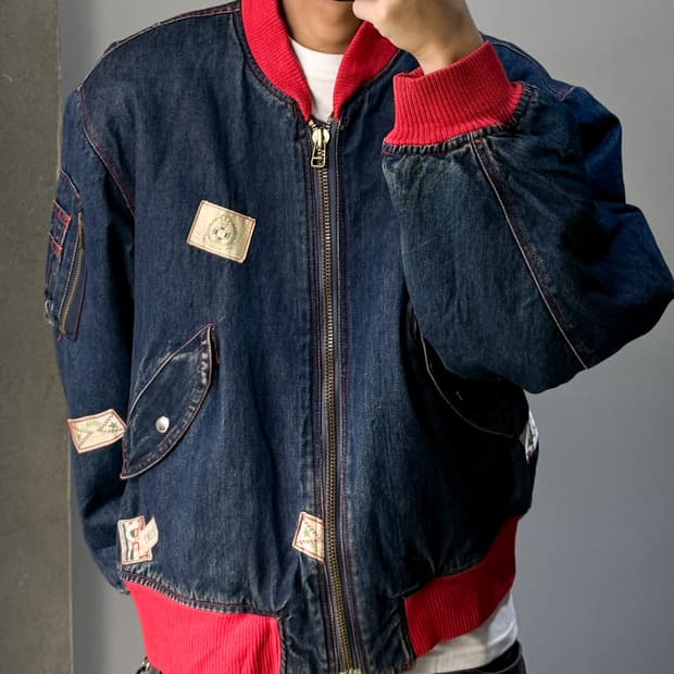 펄슨스 90‘s 멀티 패치 데님 봄버