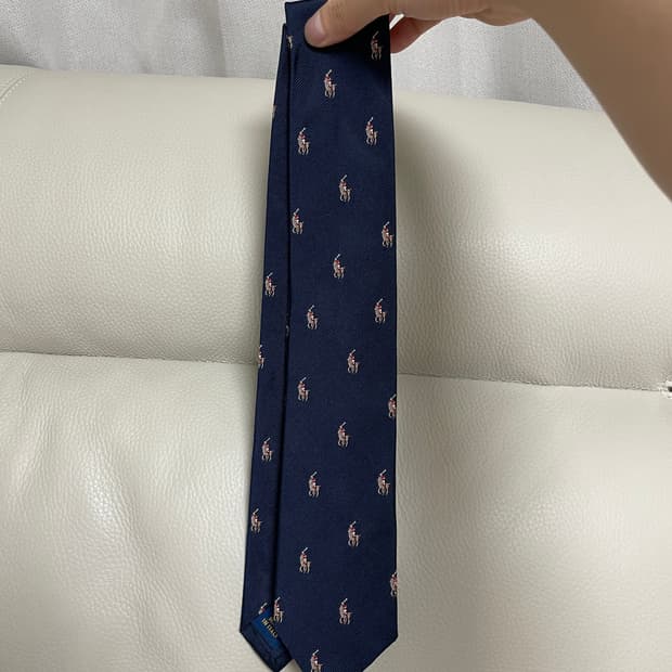 폴로 랄프로렌 네이비 포니 자수 넥타이
