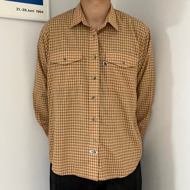 노스페이스 체크 셔츠