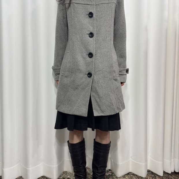 Soft gray button coat