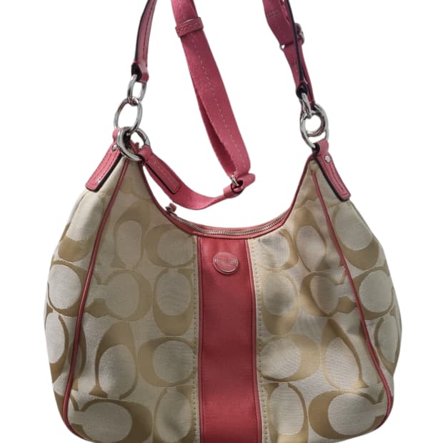 코치 패브릭 숄더 앤 크로스 백