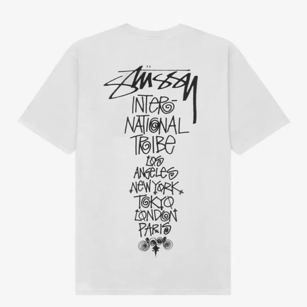 스투시 트라이브 스택 티셔츠 화이트 xxl