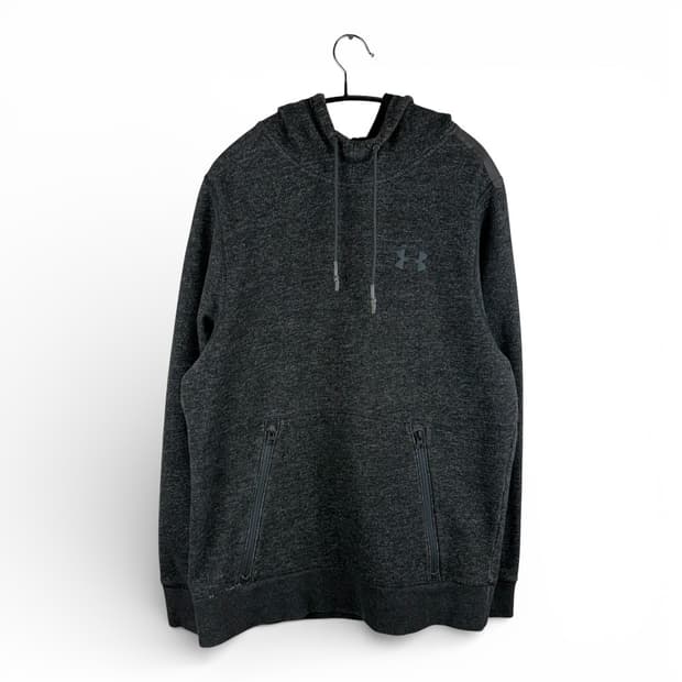 L) 언더아머 트레이닝 기모 후드 티 차콜