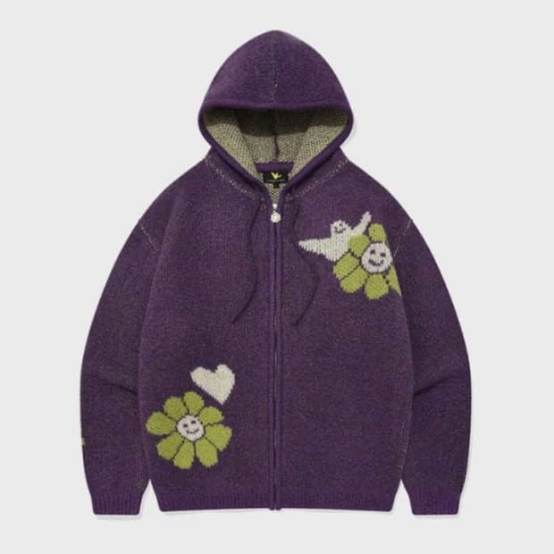 와키윌리 플로리 후드집업 니트