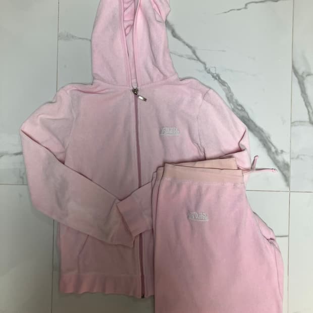 본 더치 딸기우유 버블검 핑크 테리 셋업 트레이닝 L