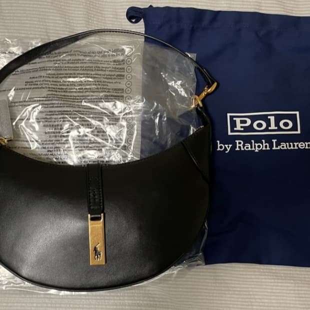 폴로ID카프스킨 미니숄더백 블랙