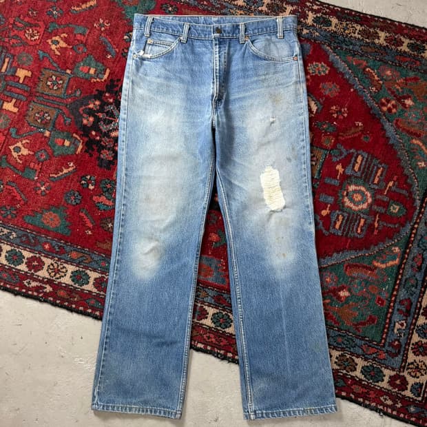 90's USA Made 빈티지 리바이스 517 오렌지탭 부츠컷 데님