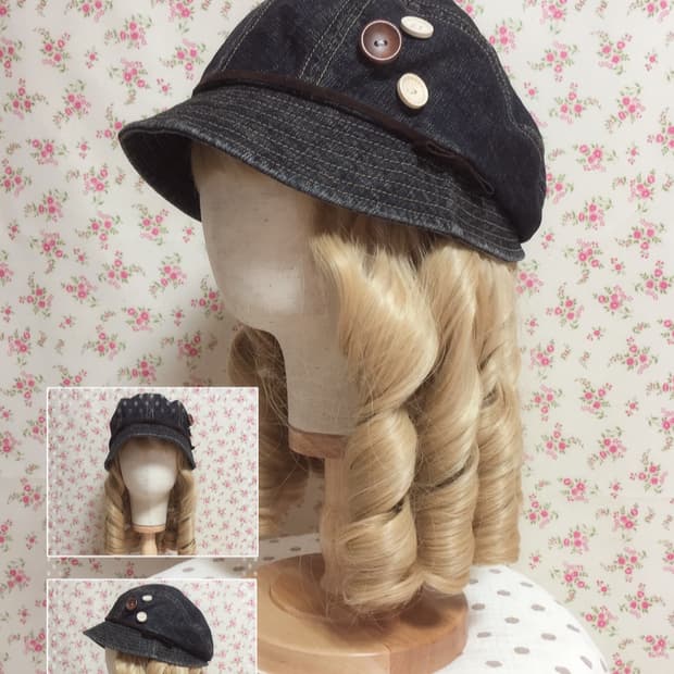 빈티지 데님 버킷햇