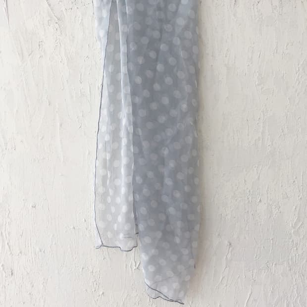 vintage sheer polka dot scarf