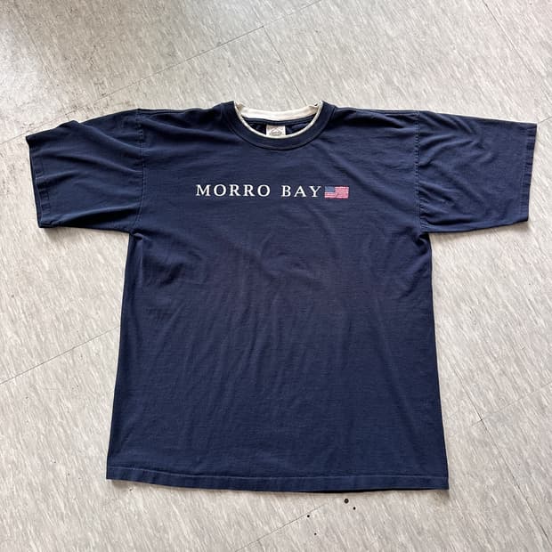 90s MADE IN USS 빈티지 MORRO BAY 반팔 티셔츠 XL