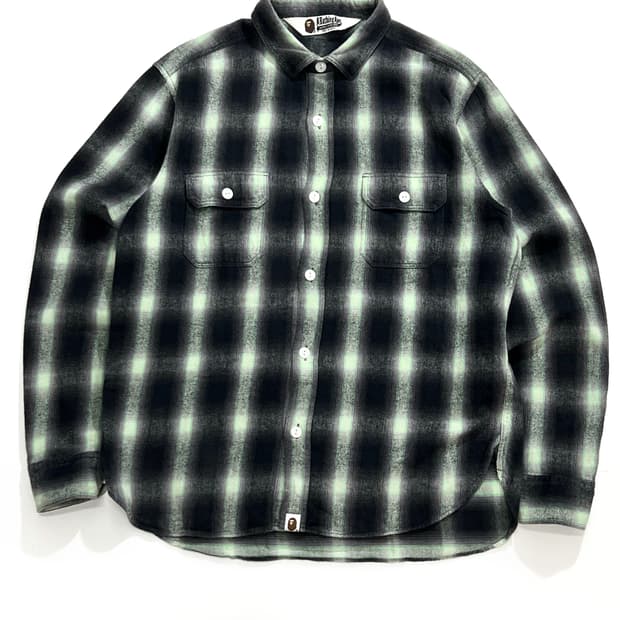 Bape Ombre Check Flannel Shirt