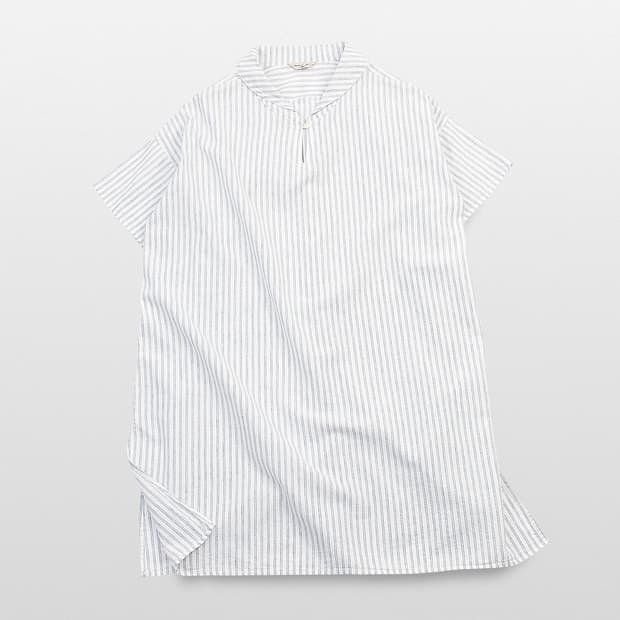 SAMANSA MOS2 Stripe Pullover Half Sleeve