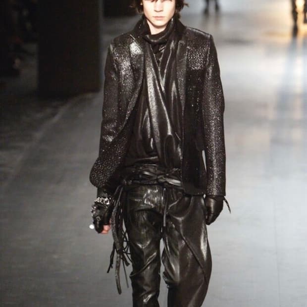 디올옴므 AW03 러스터 샤이니 글레터 블레이저