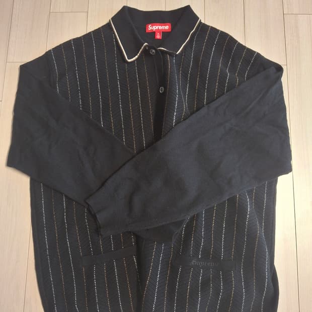 슈프림 헤링본 가디건 블랙 xl입니다.