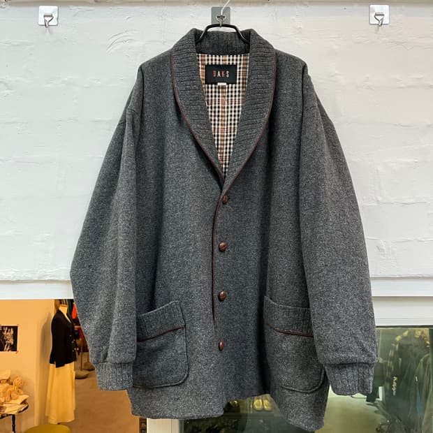 Daks 닥스 울 가디건 퀼팅 체크 아우터 L