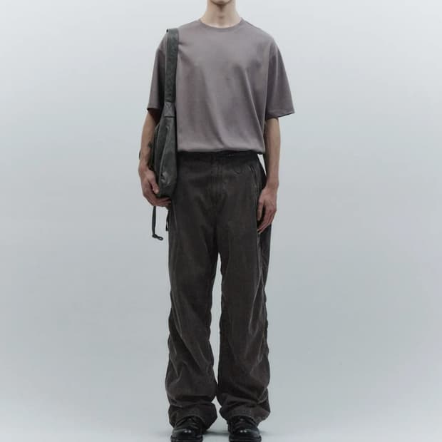 (32)인사일런스 피그먼트 셔링 팬츠 WASHED BROWN