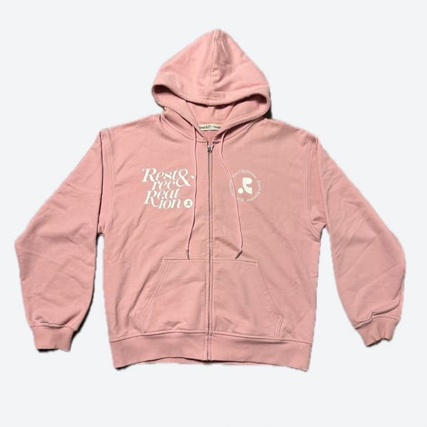 레스트앤레크레이션 핑크 후드집업