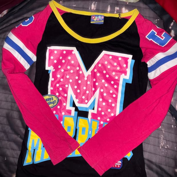 빈티지 팝갸루 emo 패치 디테일 롱슬리브