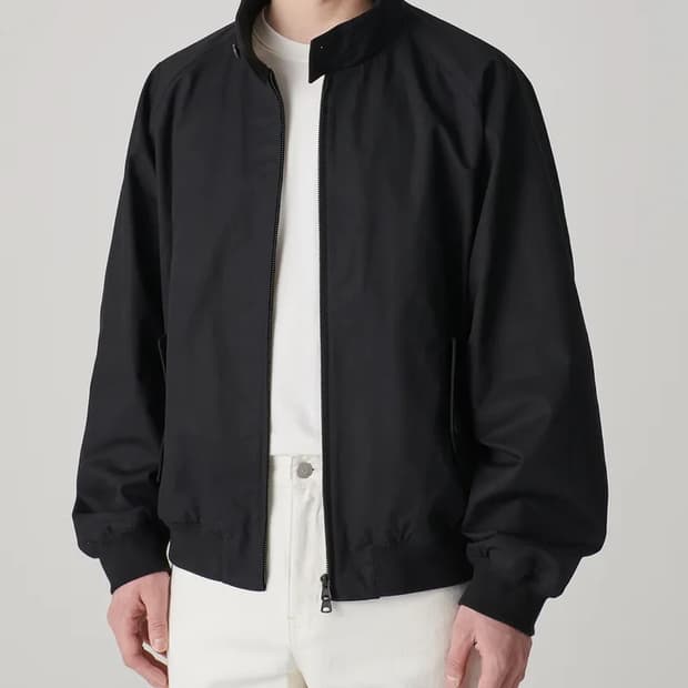 [M] 무신사스탠다드 코튼 해링턴자켓 블랙