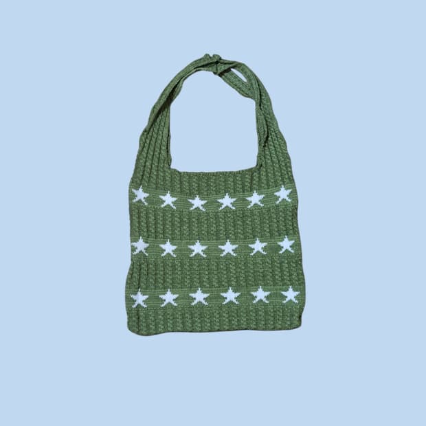 빈티지 스타 니트 백 