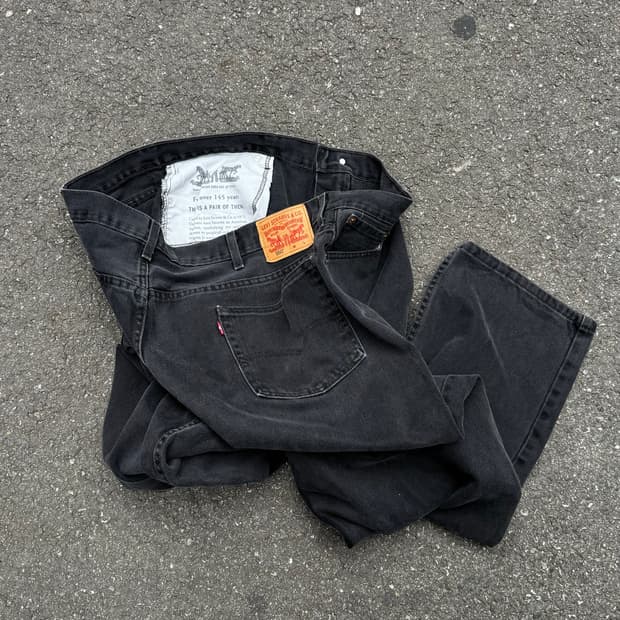 리바이스 550 릴렉스드핏 흑청 데님팬츠
