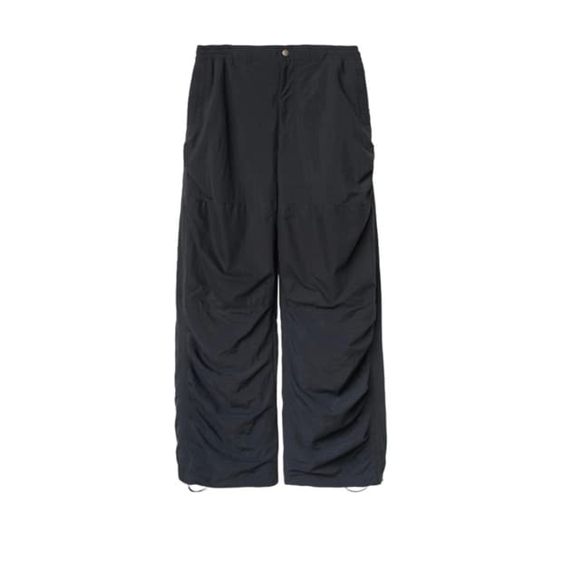 폴리테루 x 노매뉴얼 워시드 나일론 팬츠 블랙 m