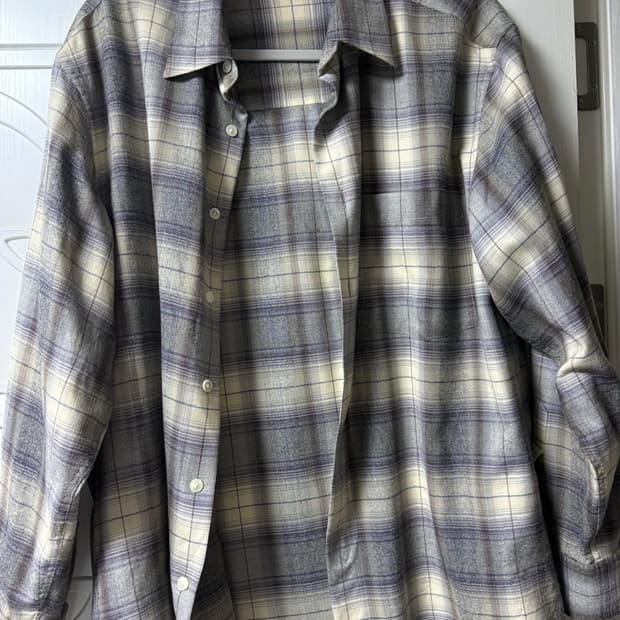 오라리 체크셔츠 23FW 그레이 (3)