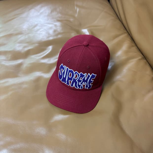 Supreme 슈프림 워시드 버건디 6패널 볼캡 모자 (Burgundy)