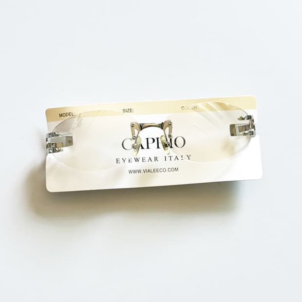 CAPRIO 오벌 무테 메탈 프레임 빈티지 틴트 선글라스