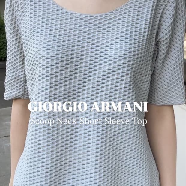 GIORGIO ARMANI Scoop Neck Short Sleeve T