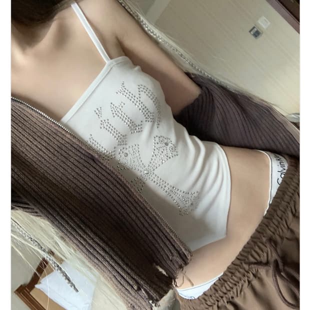 스젠 히코미 레터링 나시 탑 hikomi lettering y2k Top