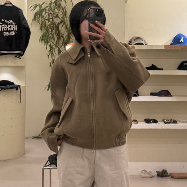 빈티지 베이지 투웨이 미니멀 자켓 U654