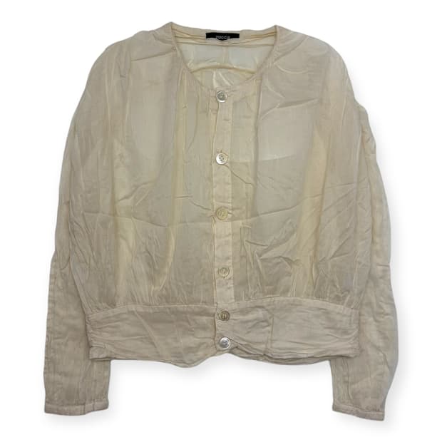 주카 zucca 패턴 린넨 셔츠 자켓