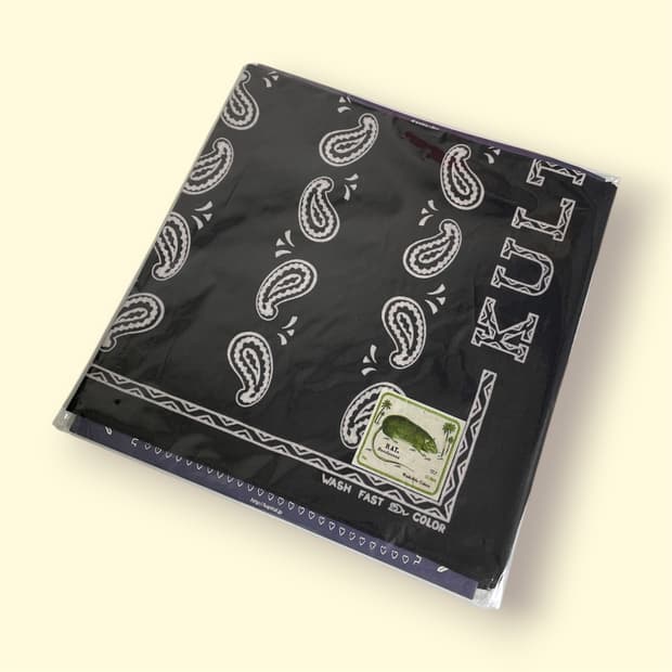 캐피탈 패스트칼라 셀비지 반다나 카운터 컬처 블랙