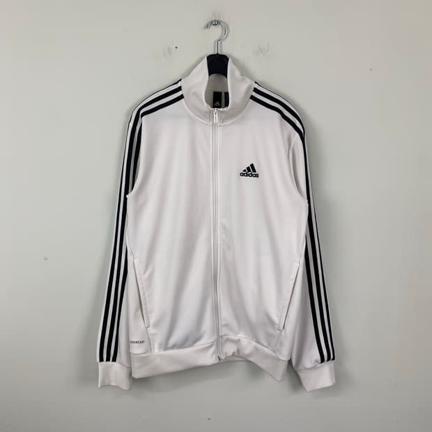 아디다스 3S 레귤러 핏 라이트 우븐 트랙탑 화이트 S