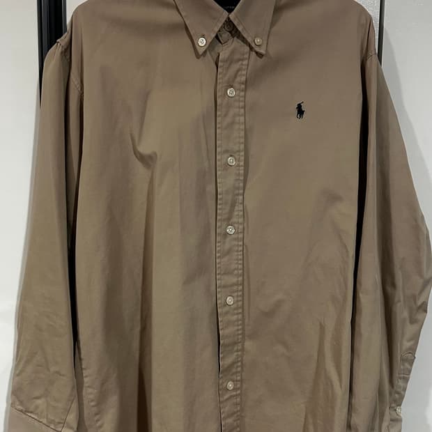 폴로 랄프로렌 코튼 베이지 셔츠 L
