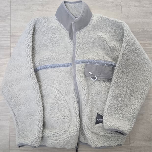 [M] 그라미치X앤드원더 JQ 테이프 플리스 자켓 라이트그레이